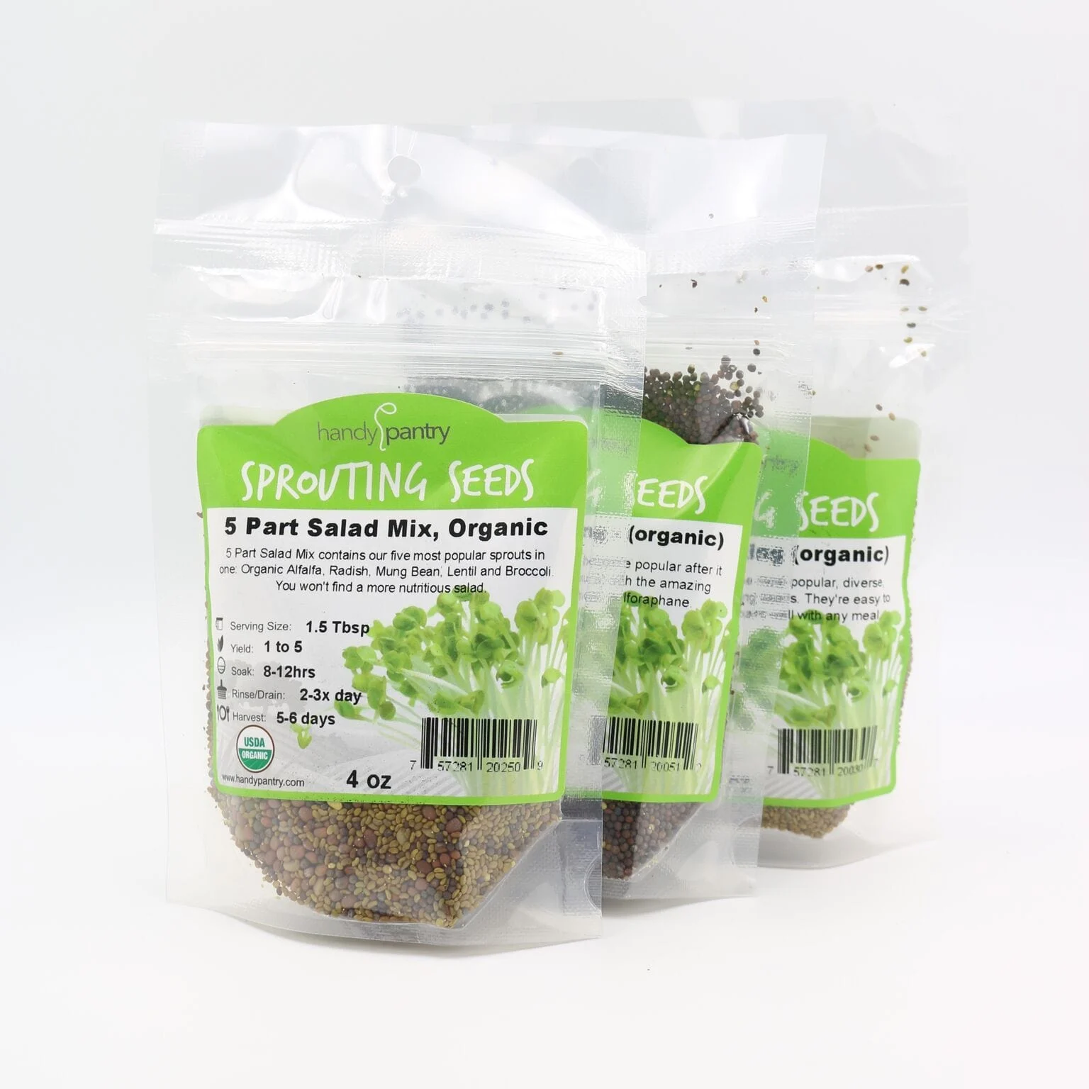 1 Month Refill Seeds for Complete Sprouting Kit (5 Part Salad Mix)