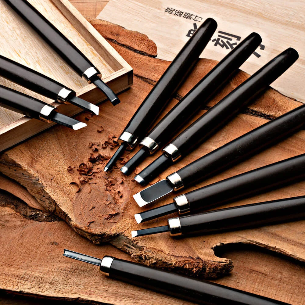 10-Piece Wooden Carving Set