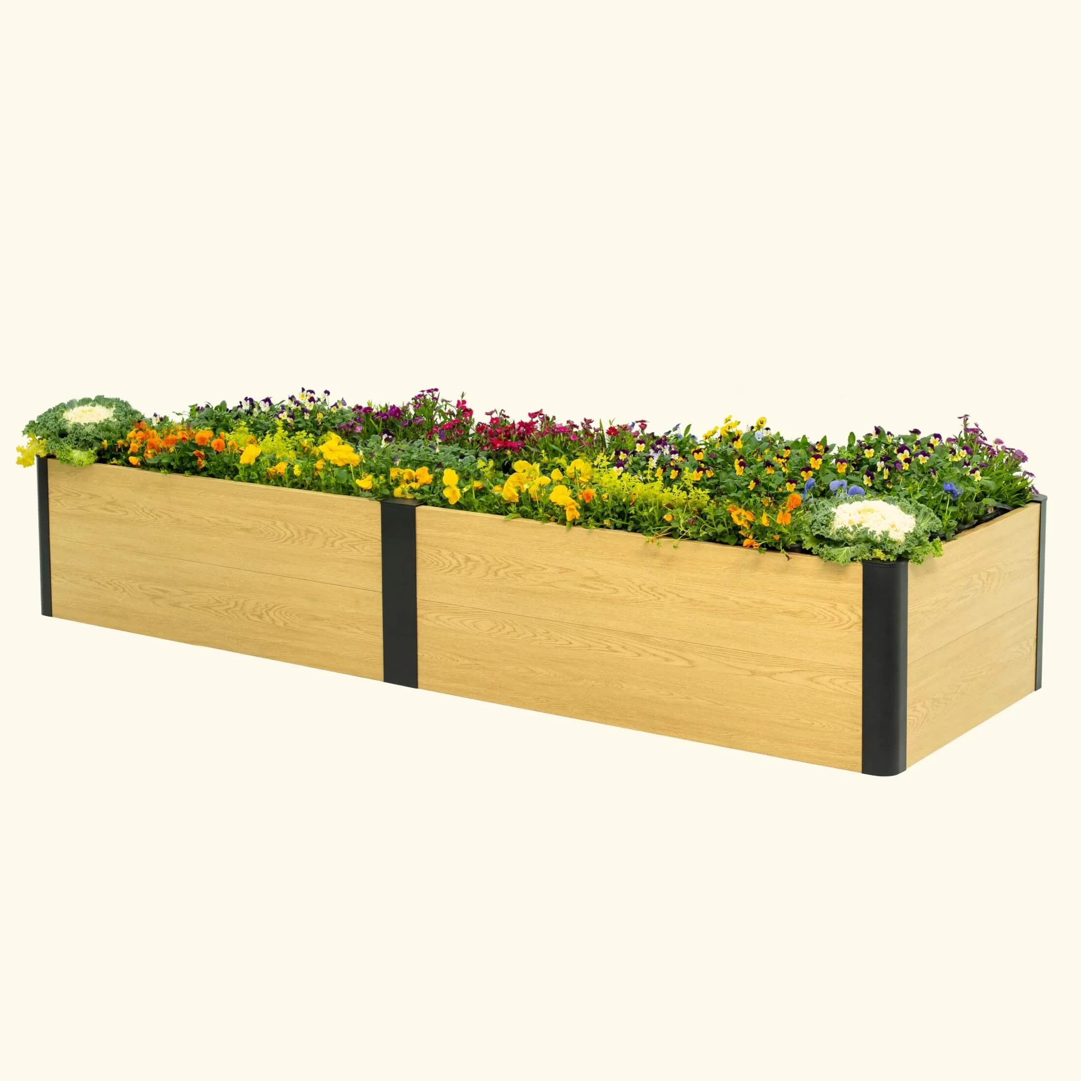 16-tall-woodgrain-2-x-8-metal-raised-garden-bed.webp 16" Tall Woodgrain 2' x 8' Metal Raised Garden Bed