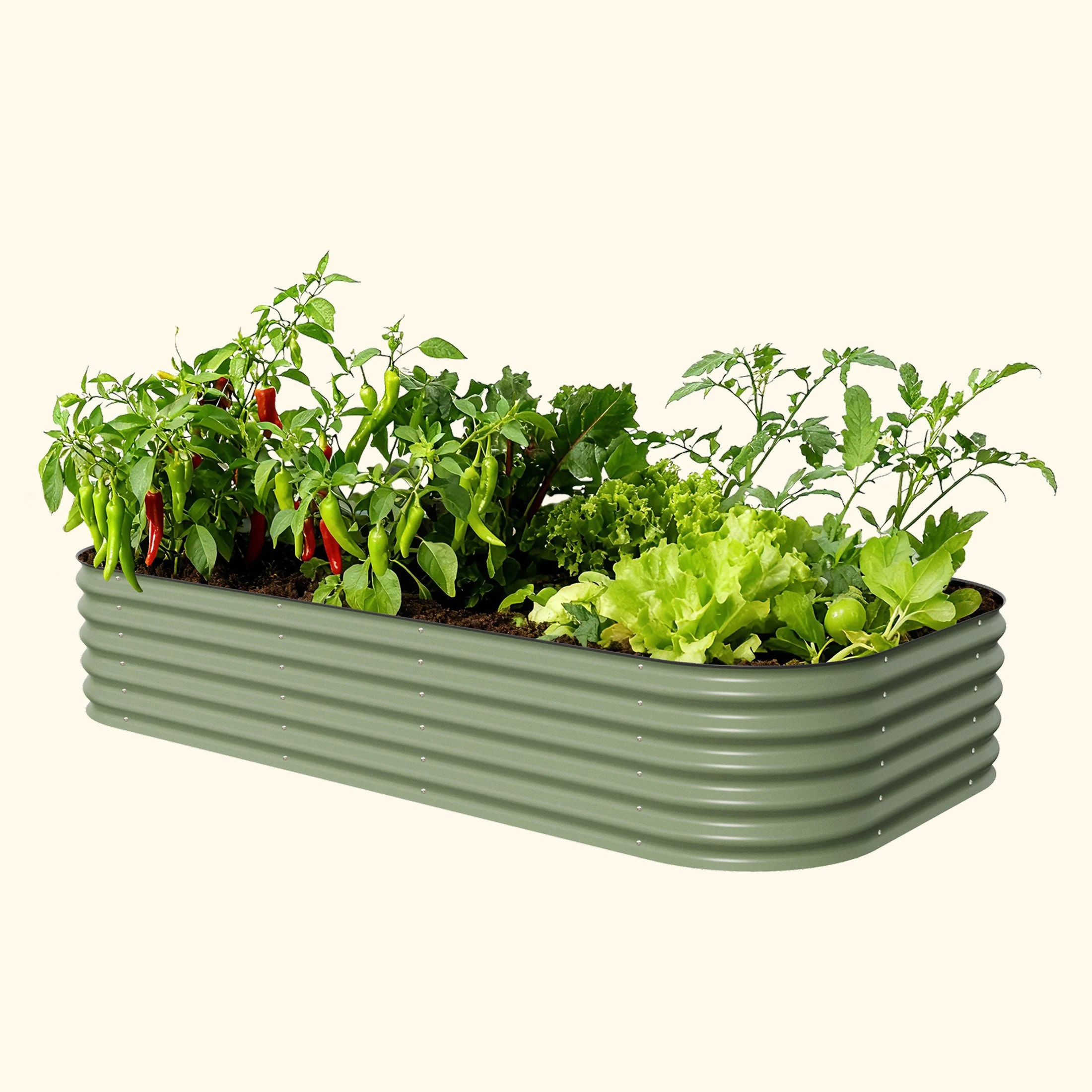 17-tall-10-in-1-jumbo-modular-metal-raised-garden-bed-kit.webp 17" Tall 10 In 1 Jumbo Modular Metal Raised Garden Bed Kit