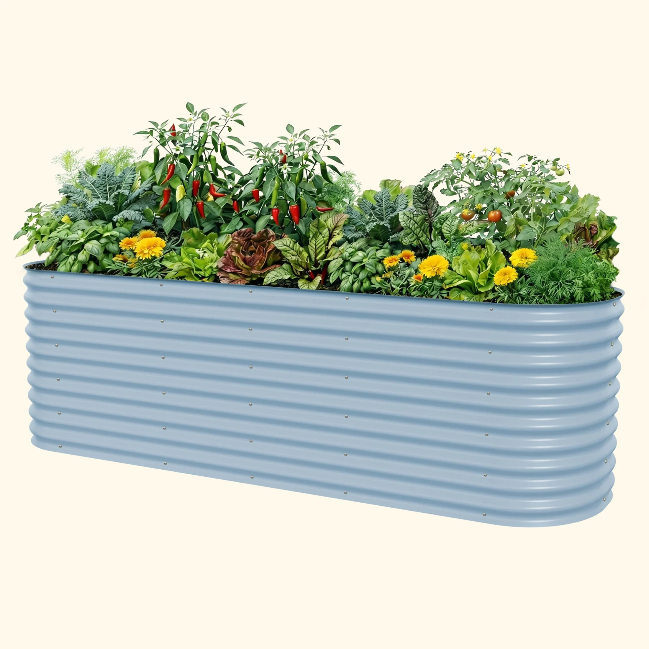 32" Extra Tall 10 In 1 Jumbo Modular Metal Raised Garden Bed Kit