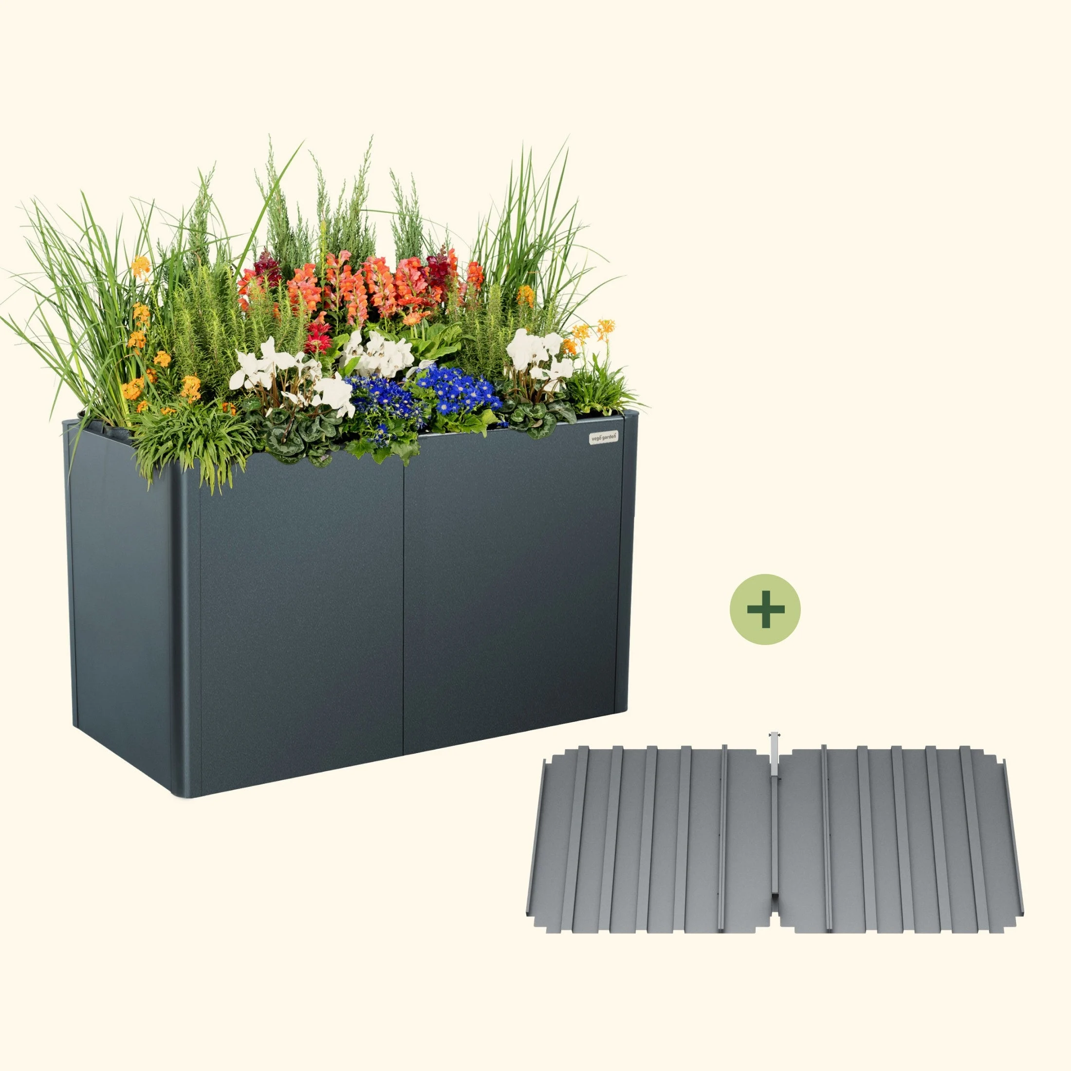 32" Extra Tall Modern 27" x 53" Metal Raised Garden Beds- With Intermediate Floor