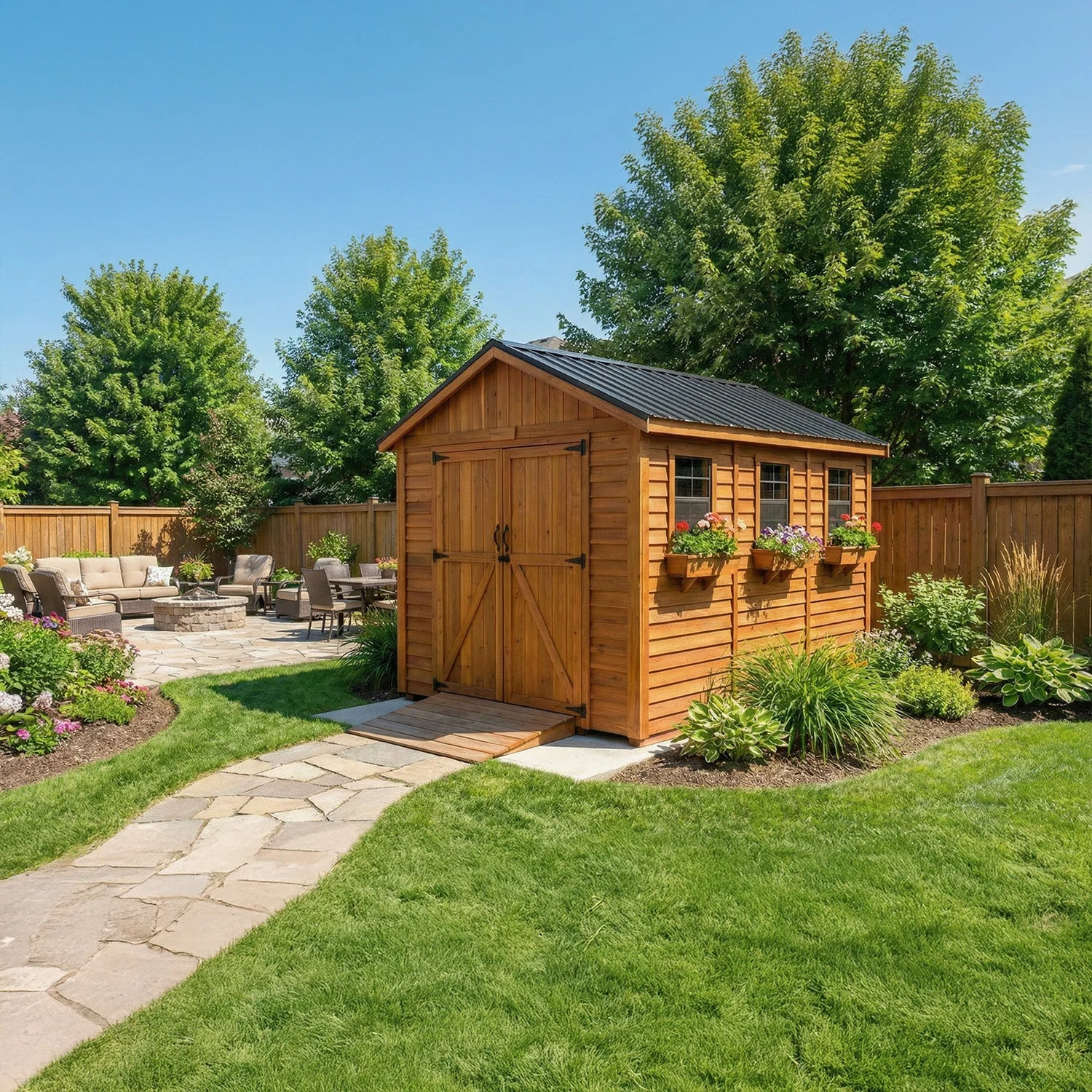 8' x 12' Space Master Cedar Storage Shed