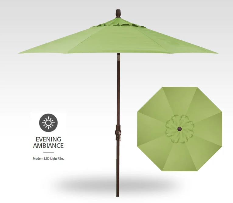 9-39-starlux-twist-tilt-umbrella-bronze-frame-kiwi.webp 9' Starlux Twist Tilt Umbrella, Bronze Frame - Kiwi