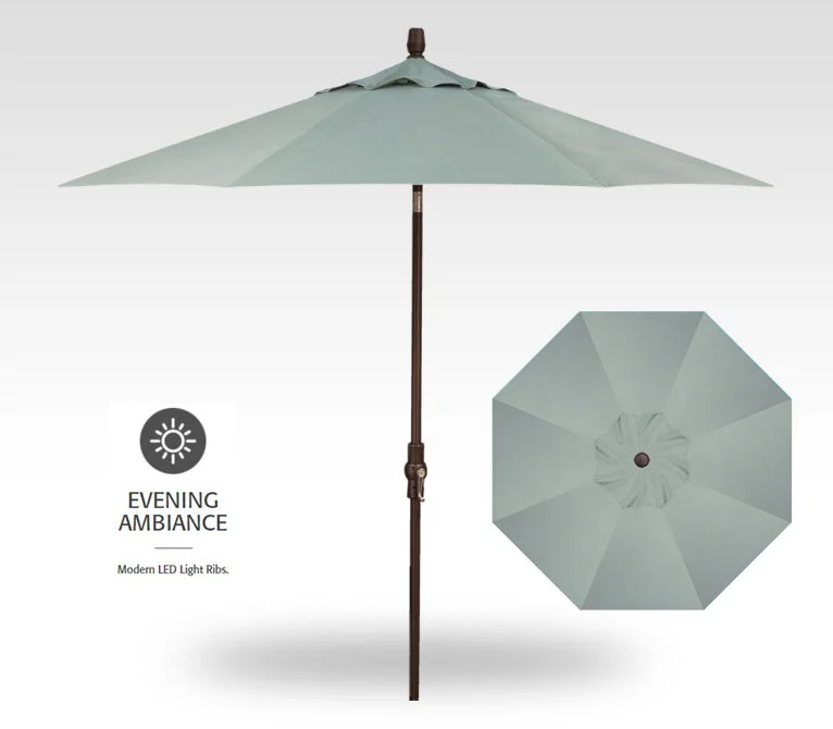 9-39-starlux-twist-tilt-umbrella-bronze-frame-spa.webp 9' Starlux Twist Tilt Umbrella, Bronze Frame - Spa