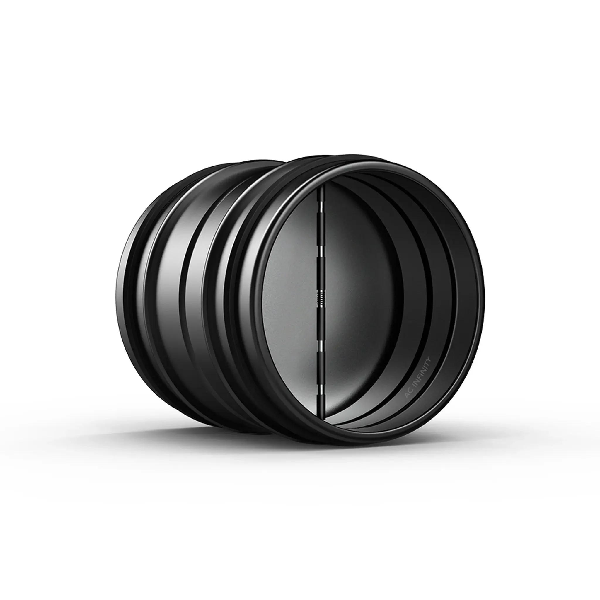 AC Infinity Backdraft Damper Ducting Insert, Black Galvanized Steel, 4"
