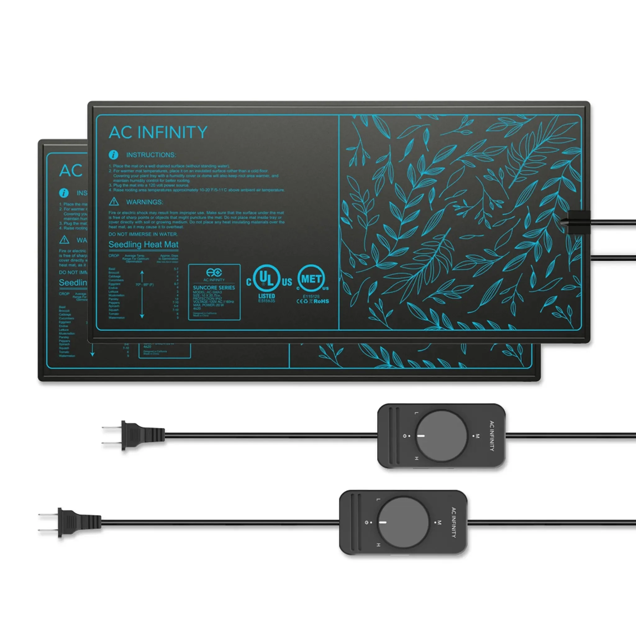 ac-infinity-suncore-a3x2-seedling-heat-mat-10-x-20-75-pack-2.webp AC Infinity SUNCORE A3X2 Seedling Heat Mat 10" X 20.75", Pack of 2