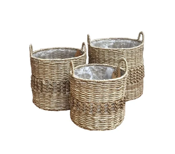 Buri Natual Baskit with Handle