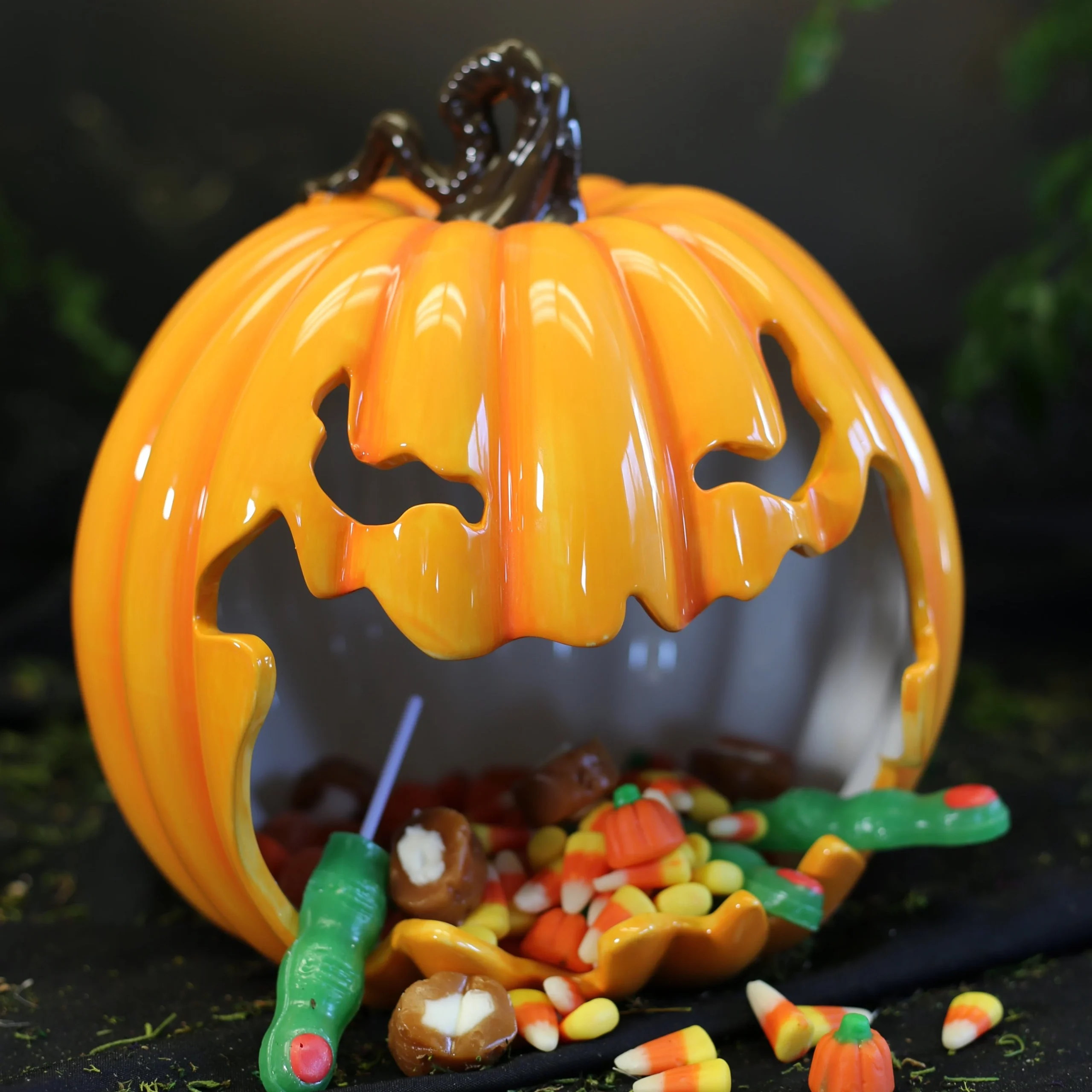 Dolomite Pumpkin Candy Bowl