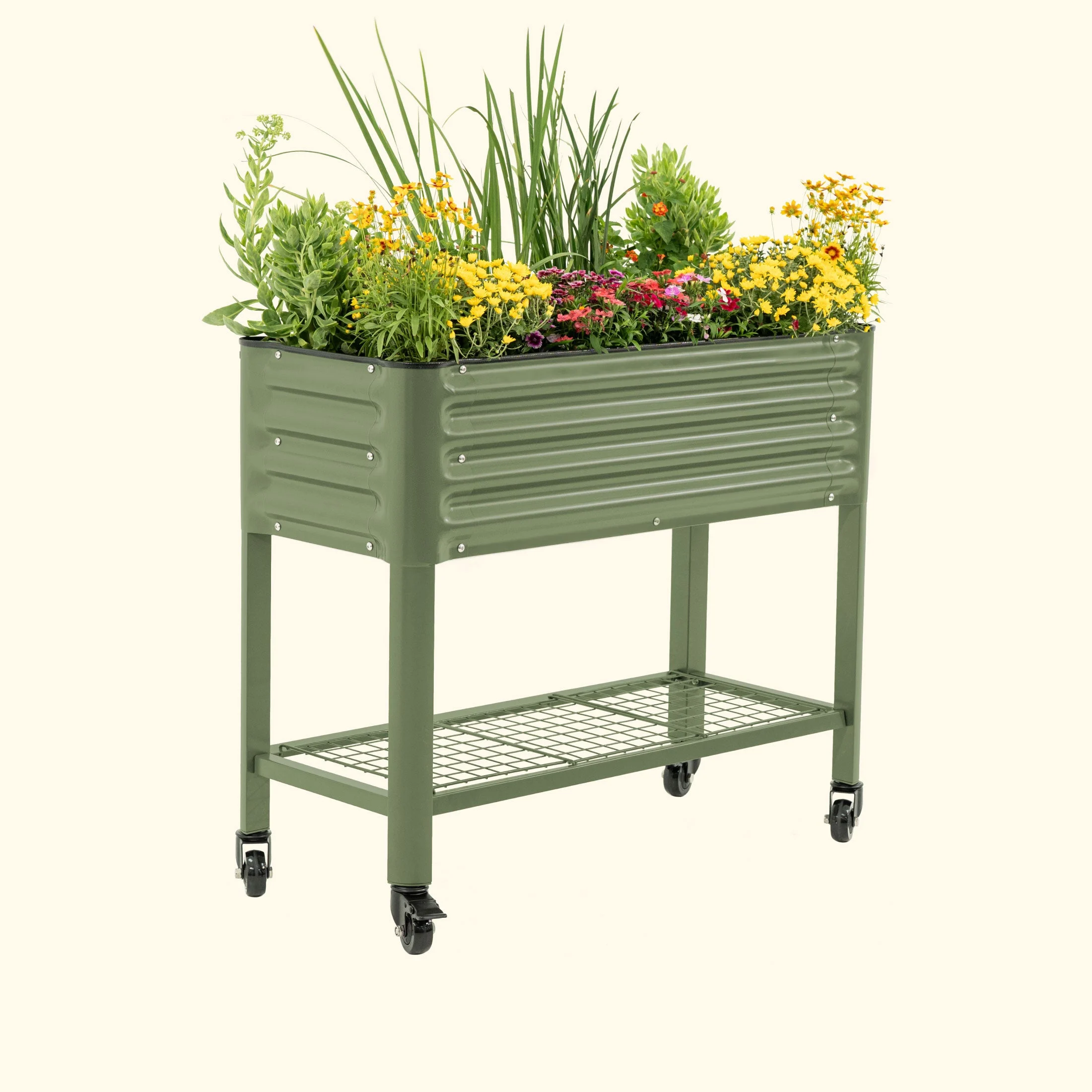 Elevated Garden Bed - Slim Series 1.5' x 3.5'Wheels Included