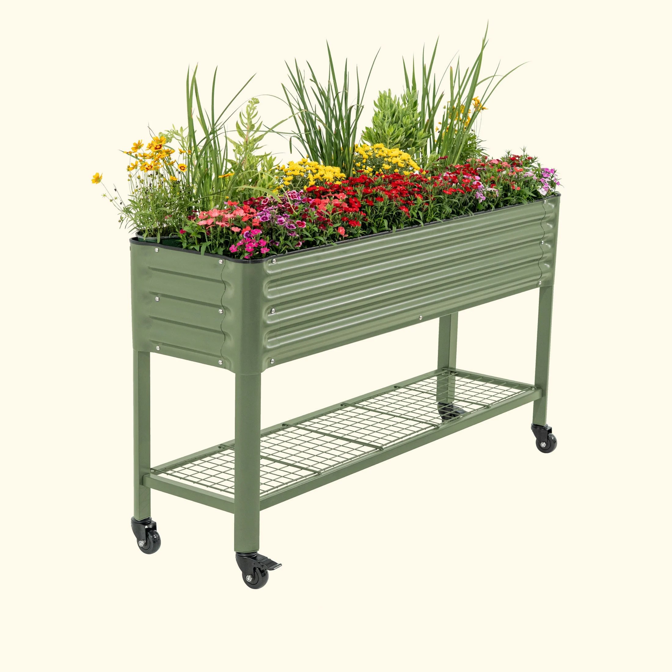 Elevated Garden Bed - Slim Series 1.5' x 5.5' Wheels Included