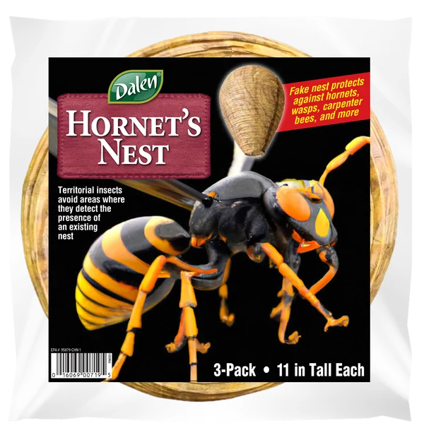 Fake Hornet's Nest - Wasp & Bee Territorial Nesting Repellent - 3 Pack