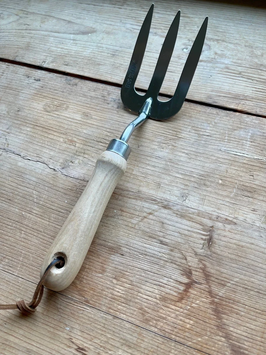 Garden Hand Fork - Stainless and Hardwood