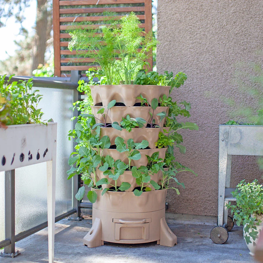 Garden Tower 2™ 50-Plant Vertical Garden Planter & Composter