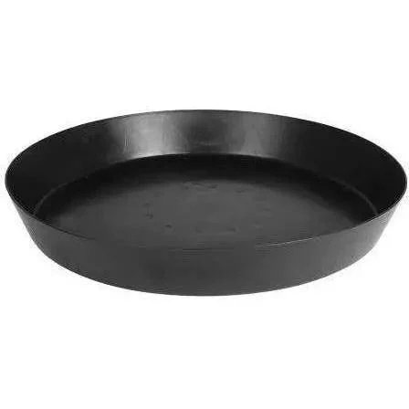 Gro Pro Heavy Duty Black Plant Saucer with Tall Sides, 25"