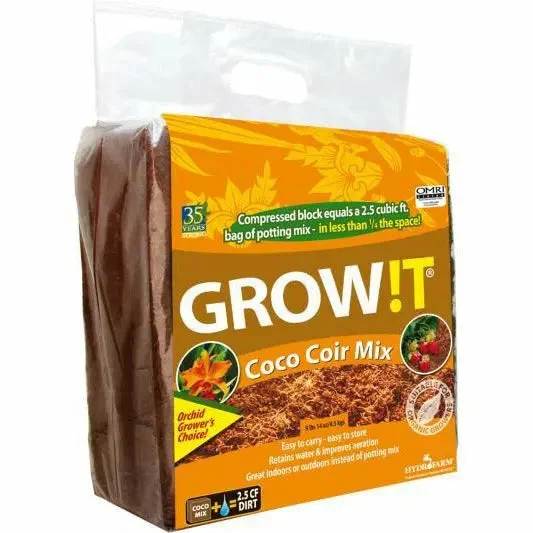 GROW!T Organic Coco Coir Mix Block, 2.5 cu ft