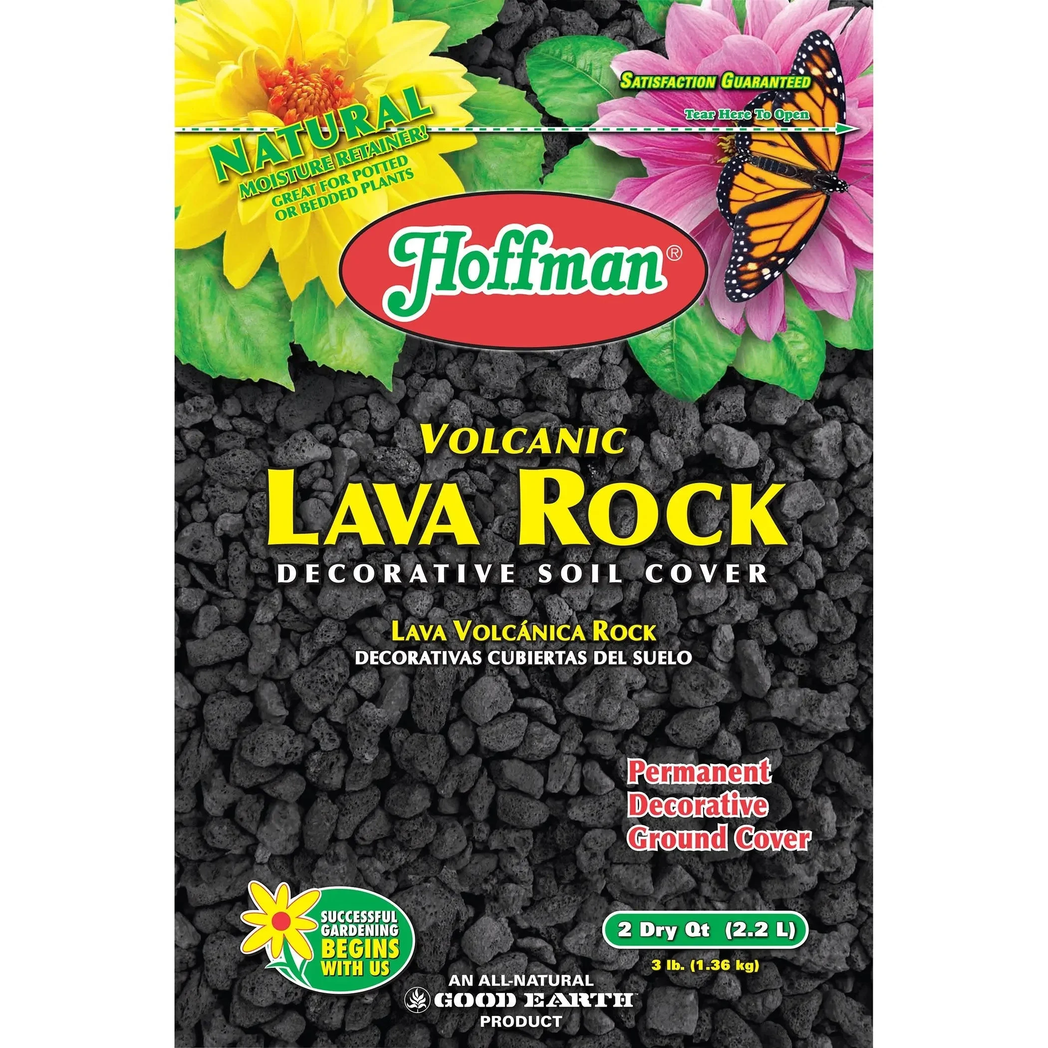 Hoffman Volcanic Lava Rock Black, 2 qt