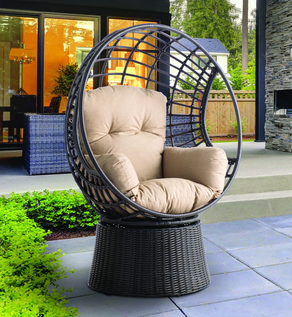 nadine-swivel-basket-lounger-mushroom.webp Nadine Swivel Basket Lounger - Mushroom