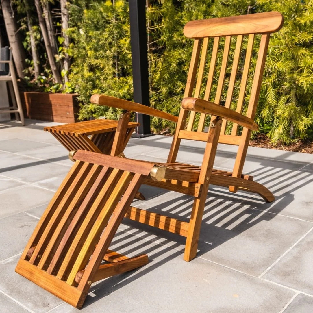 Natural Teak Telluride Patio Chaise Lounger