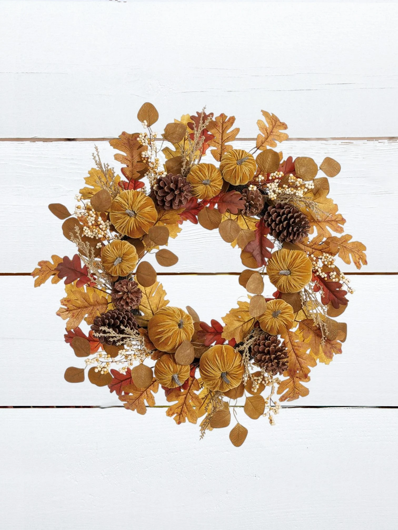 pumpkin-pinecone-amp-oak-leaf-wreath-24-quot-artificial.webp Pumpkin, Pinecone & Oak Leaf Wreath – 24" (Artificial)