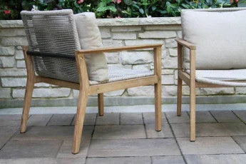 Rope & Eucalyptus Wash Lounge Chair with Olefin Pillow