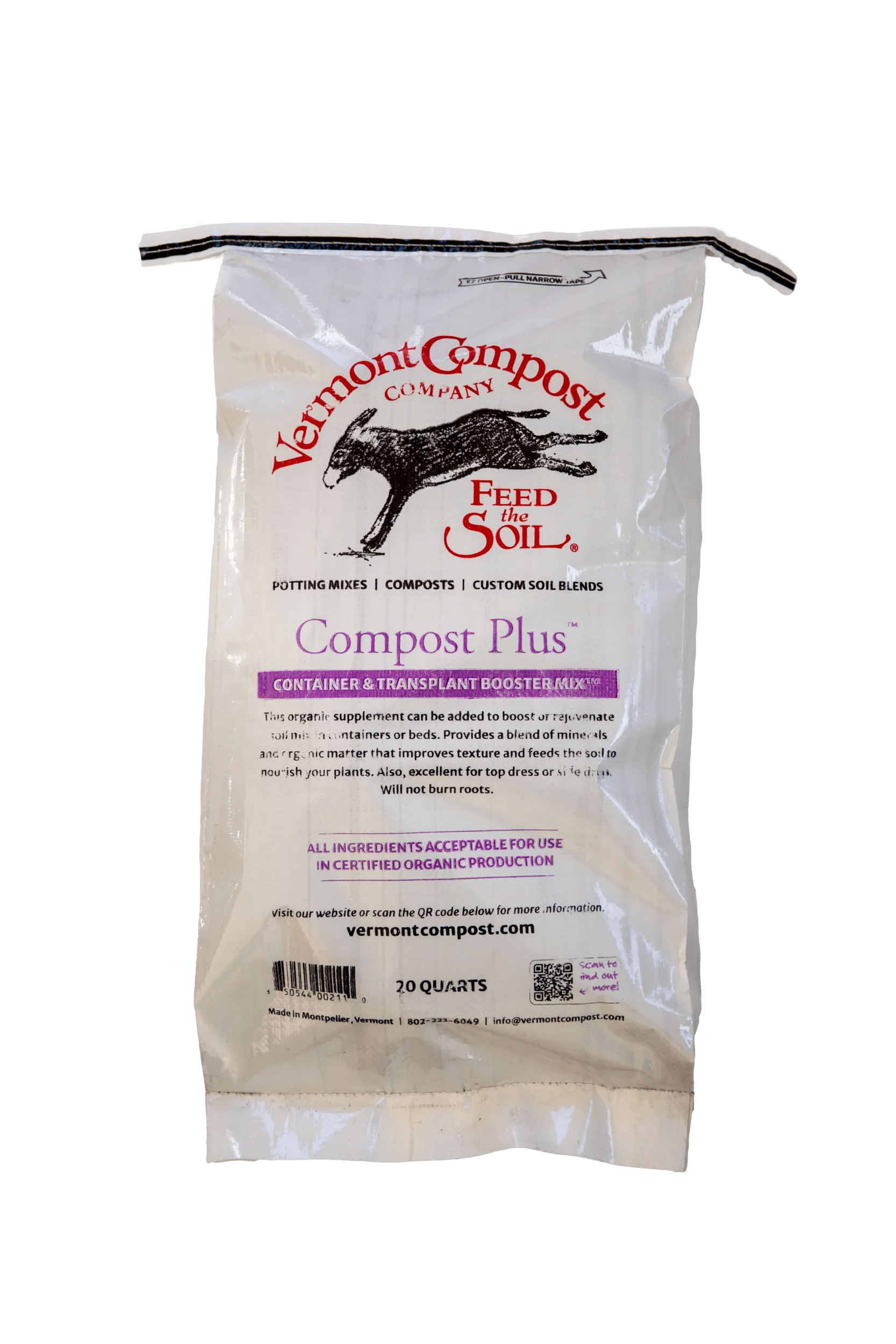 Vermont Compost Compost Plus, 20 Quart