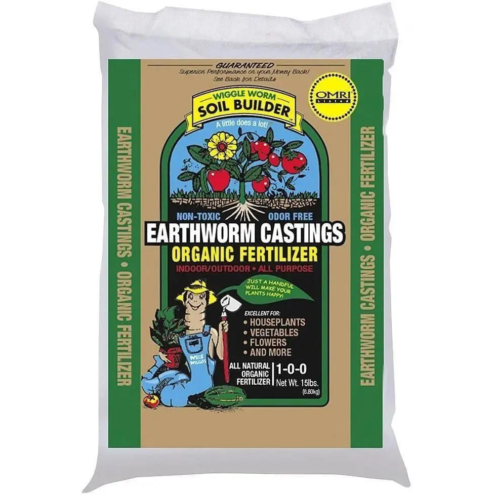 Wiggle Worm Soil Builder Earthworm Castings, 15 lb
