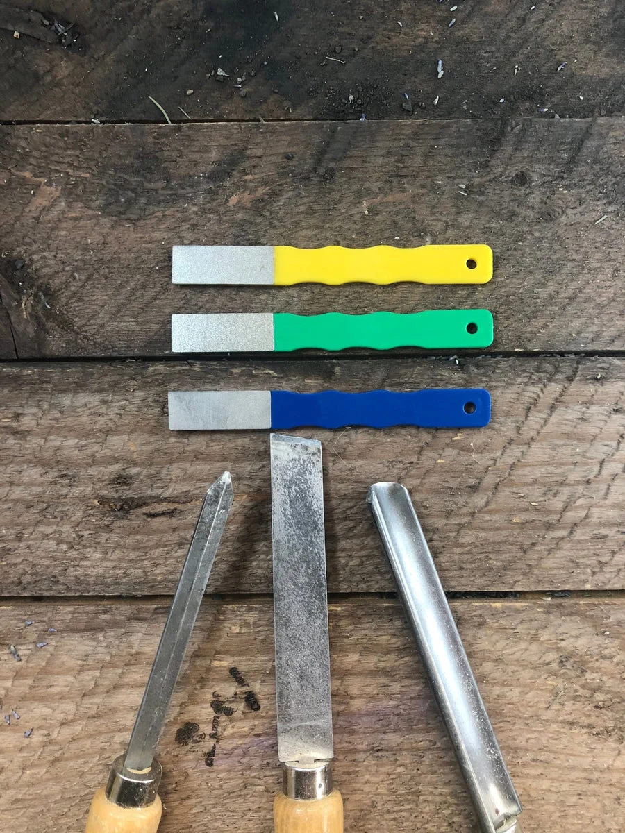 Woodworking Tool Sharpener Set - Diamond Hone Sharpening Paddles for Drill Bits, Router Bits, Chisels and Blades